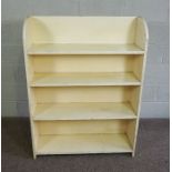 Painted Bookcase, 123cm high, 92cm wide, 31cm deep