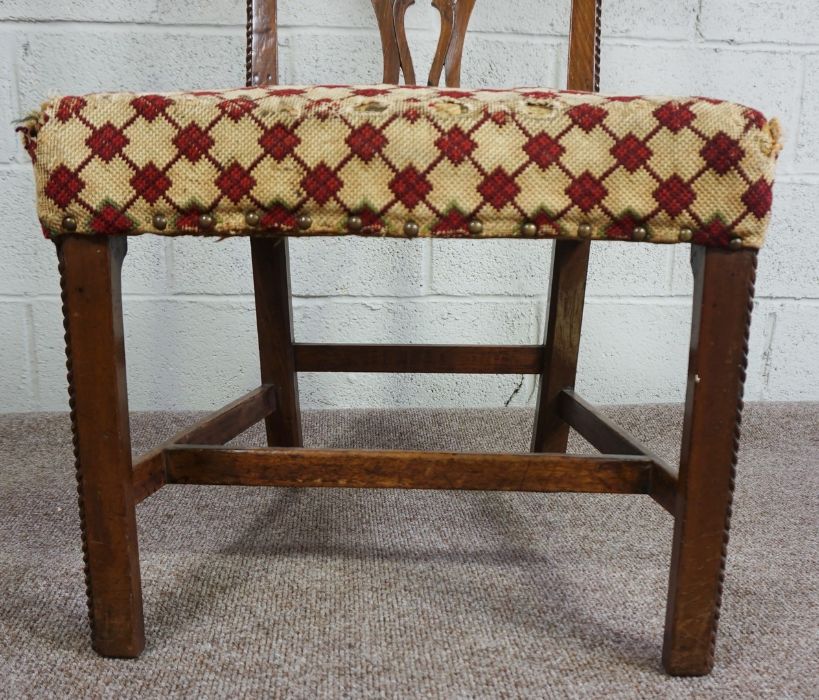 Chippendale Style Mahogany Dining Chair, 94cm high Condition reportAreas of old worm to the chair - Image 4 of 6