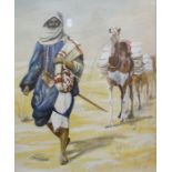 2 Framed Pictures, A Musician and Arabian with camel