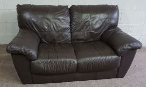 Leather Two Seater Sofa, 160cm wide