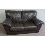 Leather Two Seater Sofa, 160cm wide