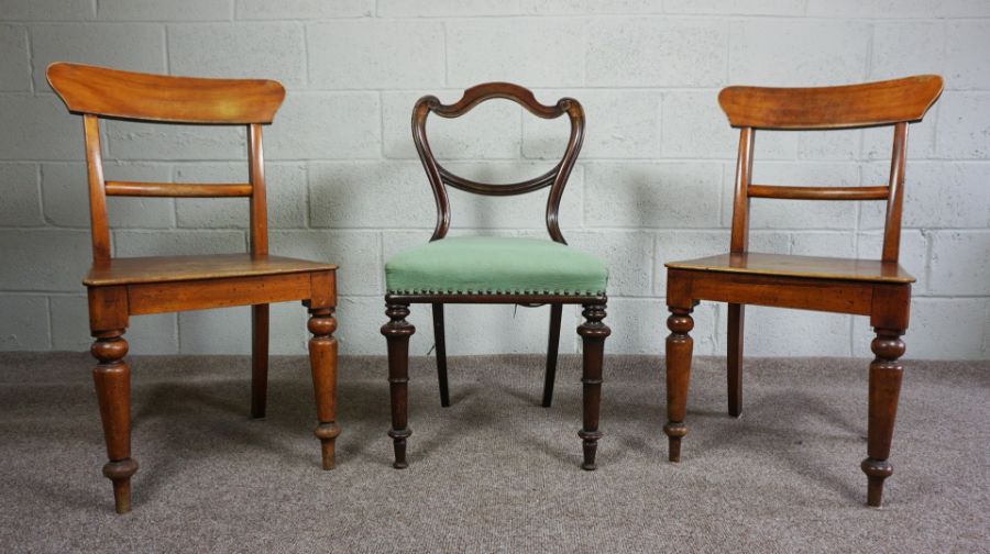 Pair of Victorian Chairs, 75cm high, With a Victorian Mahogany Chair (3) - Image 2 of 9