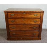 Victorian Mahogany Chest of Drawers, Having four graduated drawers, 96cm high, 108cm wide, 53cm