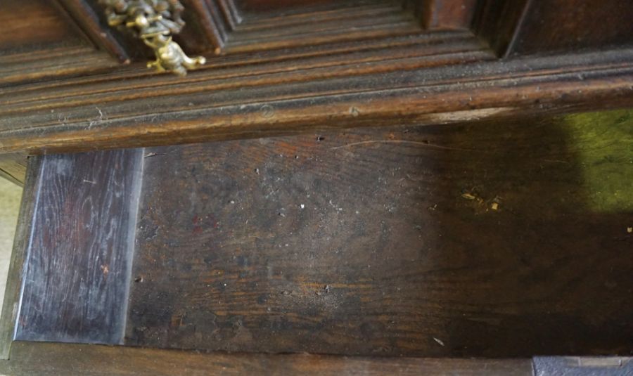 Charles II Oak Chest on Stand, Circa Late 17th Century, Having four long drawers above two small - Image 5 of 8