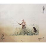 After Ros Goody, "First Catch of the Day", Limited edition colour print, inscribed in pencil