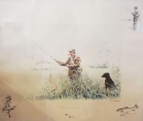 After Ros Goody, "First Catch of the Day", Limited edition colour print, inscribed in pencil