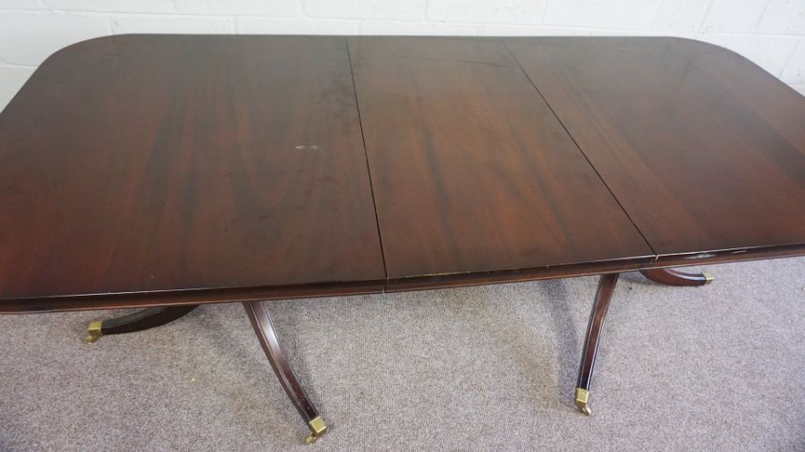 Reproduction Twin Pedestal Dining Table, 79cm high, 213cm long, 100cm wide - Image 8 of 10
