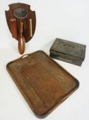 Mixed Lot of Sundries, To include a Brush Set, Metal Box, Old Scales