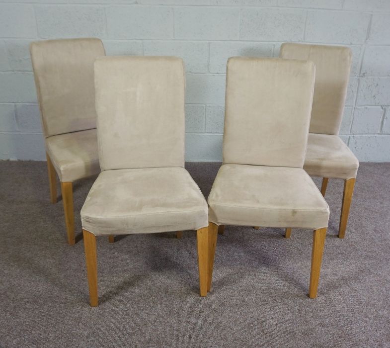 Set of Four Contemporary Dining Chairs with upholstered backs and seats - Image 4 of 6