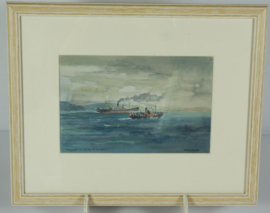 David Wood (1933-1996), "Salween at the Tail of the Bank", "A Yacht on the Clyde", "East Coast - Image 2 of 10