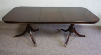 Reproduction Twin Pedestal Dining Table, 79cm high, 213cm long, 100cm wide