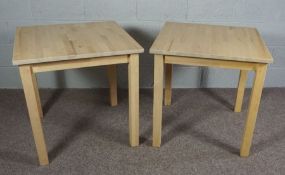 A Pair of Modern Pine Tables