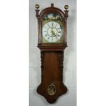 Dutch Oak Wall Clock, 19th Century, Having a painted dial, Approximately 100cm highCondition