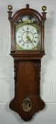 Dutch Oak Wall Clock, 19th Century, Having a painted dial, Approximately 100cm highCondition