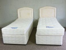 Pair of Divan Single Beds, 195cm long (2)