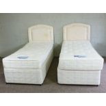 Pair of Divan Single Beds, 195cm long (2)