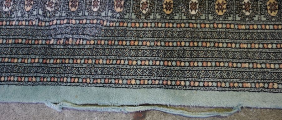 Green Large Handmade Bokhara Rug, 127cm x 130cm, and a matching runner 125cm x 55cm from the - Image 3 of 9