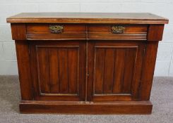 Late Victorian Mahogany Cupboard Base, 84cm high, 118cm wide, 40cm deep