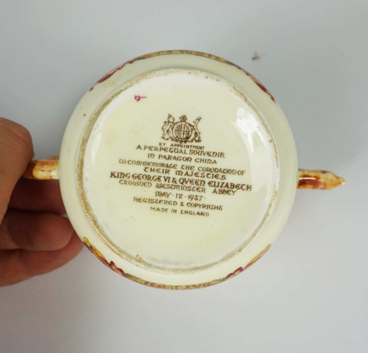 A small quantity of commemorative china including a Paragon ware 1937 Coronation two handled cup and - Image 4 of 4