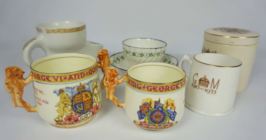 A small quantity of commemorative china including a Paragon ware 1937 Coronation two handled cup and