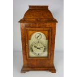 A George II style walnut cased bracket clock, with paper label for W.Drury, Sussex, circa 1910, with