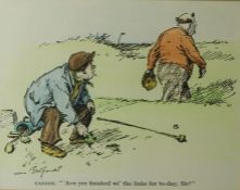 Golfing Print, "Caddie Ave yer Finished wi the Links for Today Sir" 35cm x 45cm