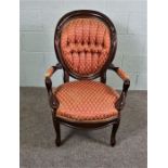 Queen Anne Style Walnut Dining Chair, Walnut Chair with decorative carvings, Circa 19th Century