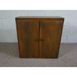 Collection of Cupboards and a Side Table, Oak Stained Beach Cupboard with two opening doors (77cm