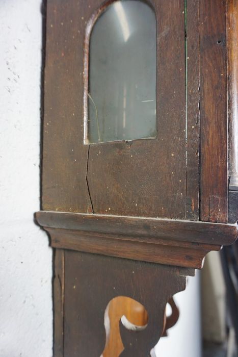 Dutch Oak Wall Clock, 19th Century, Having a painted dial, Approximately 100cm highCondition - Image 6 of 6