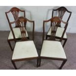 Set of Four Reproduction Wheatsheaf Dining Chairs, 95cm high (4)