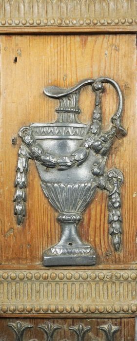 A George III Pewter Mounted Pine and Gesso Fire Surround, - Image 3 of 5