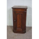 A mahogany bedside cabinet, 19th century, with a single cabinet door, 76cm high, 41cm wide