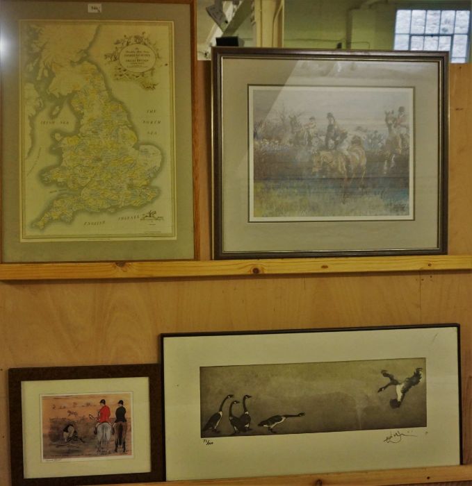 A group of hunting themed prints, picture of geese & Kenneth Ansell Print (4) - Image 6 of 6