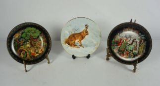 A collection of approximately 59 boxed collector's plates, including Wedgewood, W S George "Horses