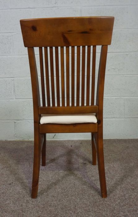 A set of six modern dining chairs,  with slatted backs and drop in seats - Image 3 of 4