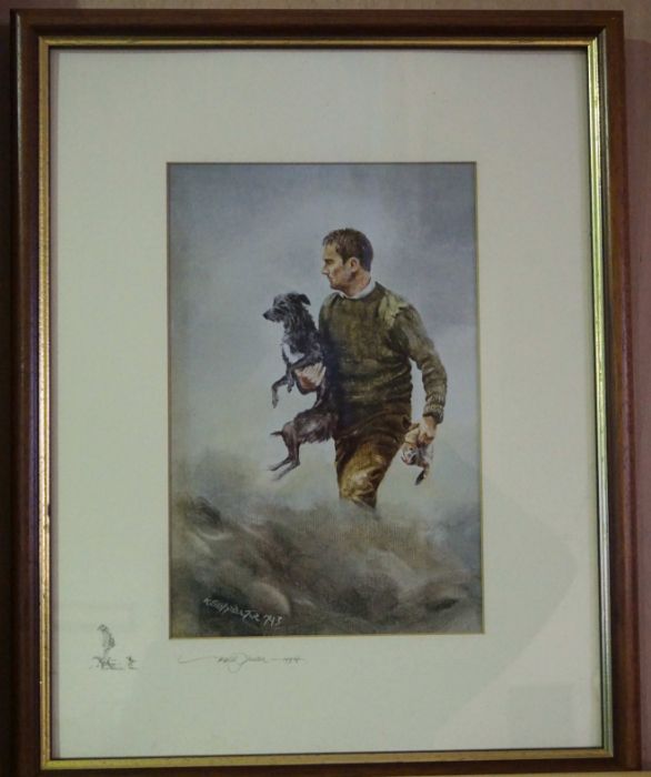 An engraving of Robert Burns, after Alexander Nasmyth, in rosewood frame, with a small Burns print - Image 3 of 4