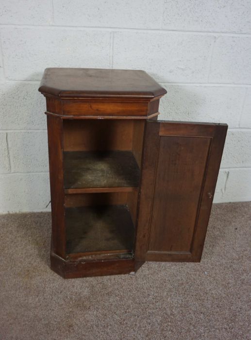 A mahogany bedside cabinet, 19th century, with a single cabinet door, 76cm high, 41cm wide - Image 2 of 4