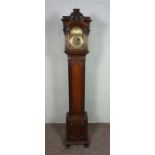 A small mahogany cased longcase timepiece, in George II style and inscribed Tompion, late 19th or