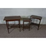 Three small occasional tables, 20th century, tallest 74cm high