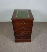 A Georgian style filing cabinet, 20th century reproduction, with two drawers and one filling drawer,