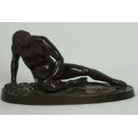 After the Antique, The Dying Gaul, bronze with brown patina, 19th century, apparently unsigned '