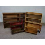 Six assorted open bookcases (6)