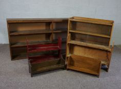 Six assorted open bookcases (6)