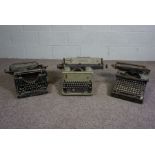 Three assorted early typewriters, including an Underwood, Smith Premier and Imperial (3)