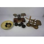 Two sets of scales and associated weights, including a postal scale (a lot)