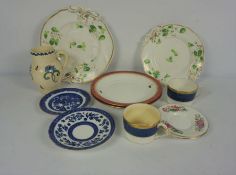 Two boxes of assorted ceramics, including Spode dinner plates, jugs and Staffordshire dessert plates
