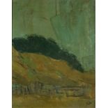 Attributed to Sir John Kyffin Williams, OBE, RA, Near Llyn Dinas  oil on board, monogrammed LR: KW