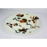 A George Jones stone china ‘Cuba’ pattern meat platter, circa 1870, with Victorian registration mark