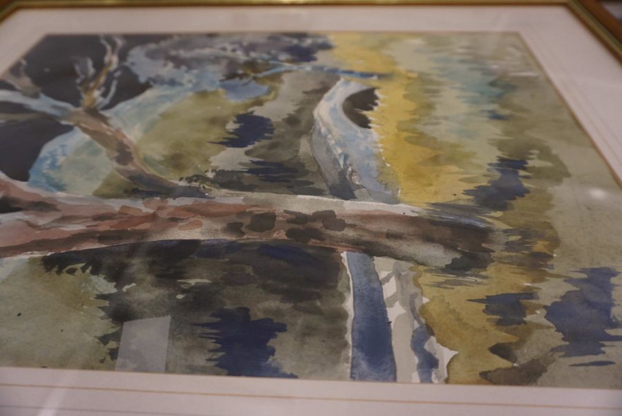 Robert Macdonald Scott, Scottish (1914 - 1996) Bridge over the Tweed watercolour, signed LR min - Image 5 of 15