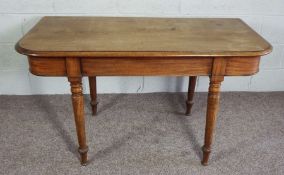 A Victorian mahogany console table, late 19th century, (formerly one section of dining table, with